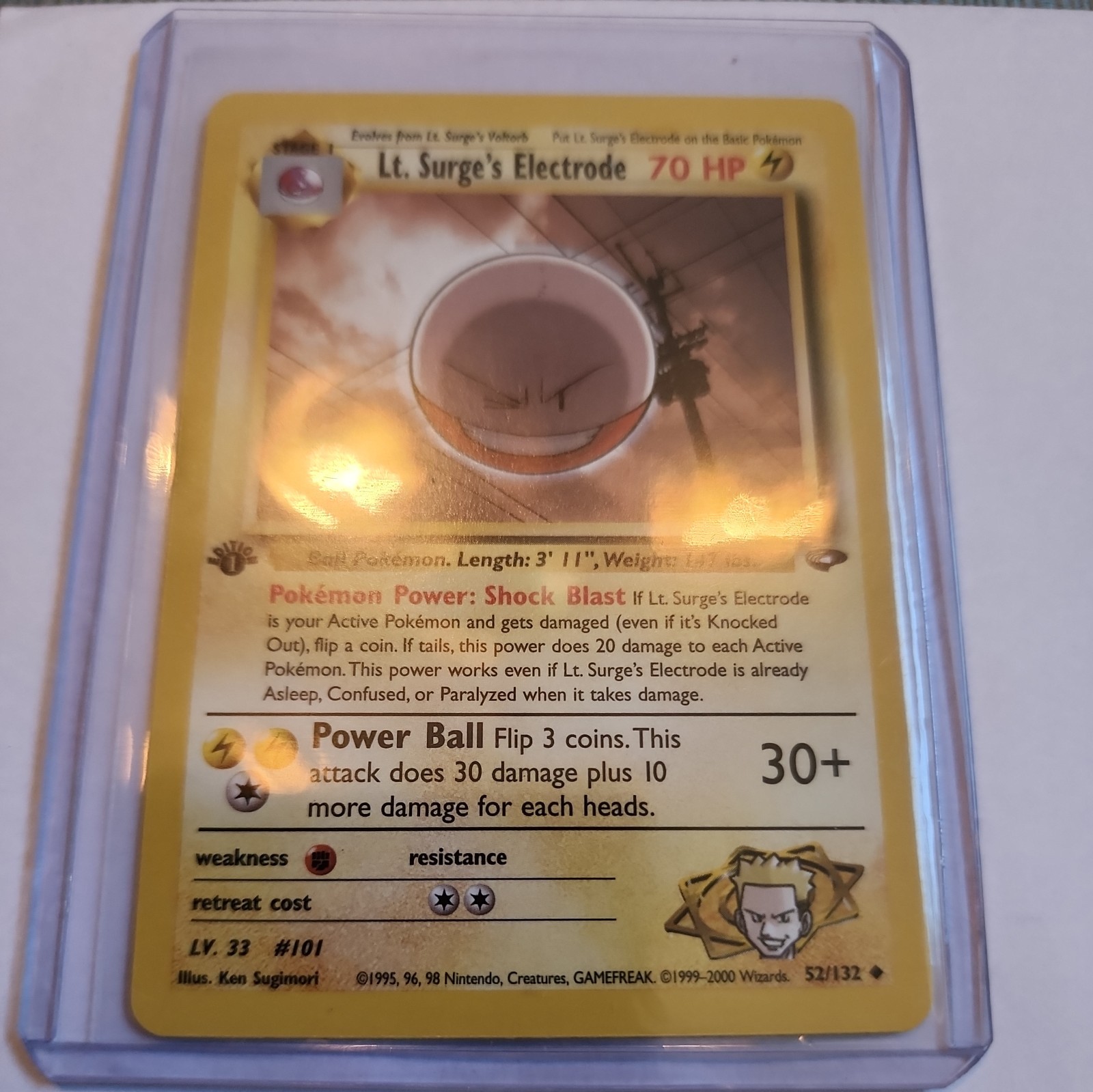 Pokemon 1st Edition Gym Challenge Lt. Surge’s Electrode 52/132 NM/M