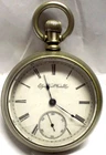 Antique 1892 Elgin 18s 7 jewel Pocket Watch, w/Fahy`s Oresilver Case, Running