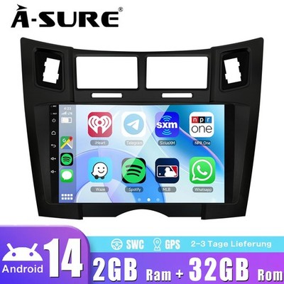 Android15 Autoradio Für Toyota Yaris 2005-2012 GPS Nav Apple CarPlay 2G+64G WIFI