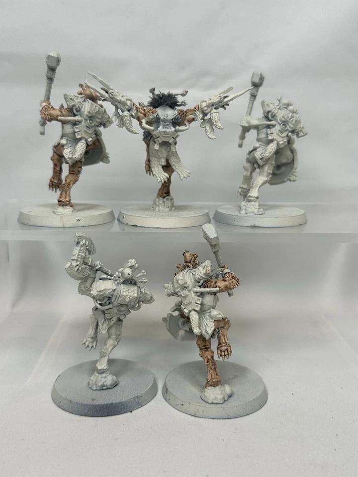 Warhammer 40k Wulfen Space Wolves Squad x5 Games Workshop Space Wolves Man Wolf - Image 3 of 4