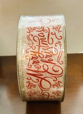 Member's Mark Premium Wired Ribbon 50 Yards 2.5  Christmas New and Sealed