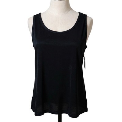 John Mark Women's Black Sleeveless Tank Top Size S Velvet Layering NEW