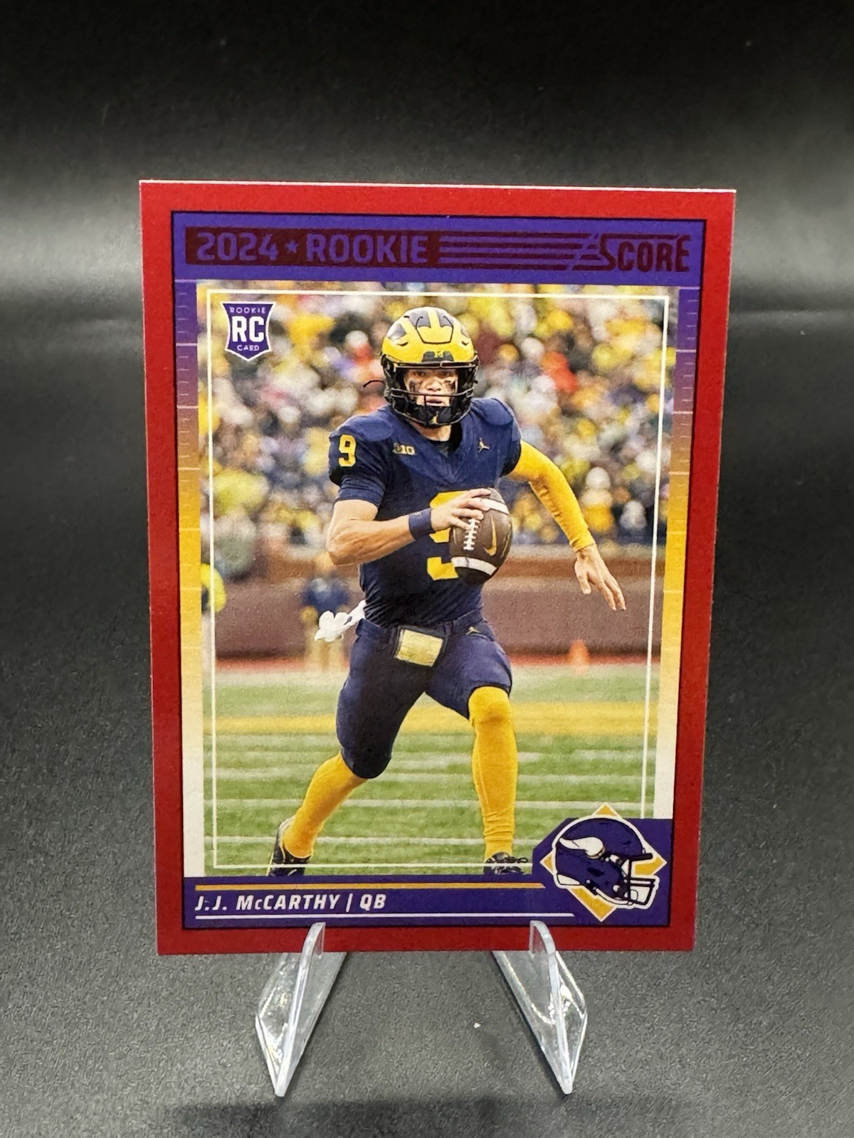 2024 Score - Rookies #304 J.J. McCarthy (RC) Red Border