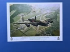 A3 Print Lancaster, VN-B for Baker 50 Squadron Signed By Four WW2 Veterans