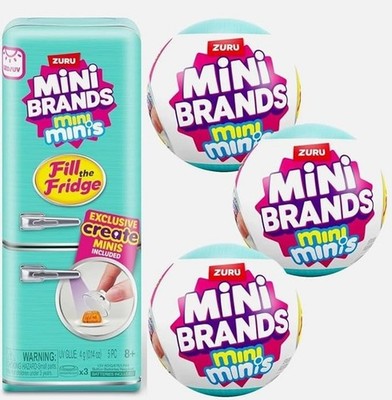 Zuru Mini Minis Refrigerator + 3 Capsules, Fill The Fridge Set, COSTCO EXCLUSIVE