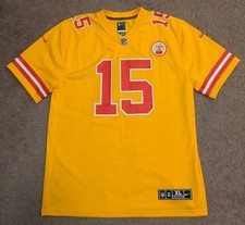 Nike Kansas City Chiefs Patrick Mahomes Yellow Football Jersey Youth XL