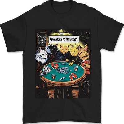 Lustig Katze Poker How Much Is The Fisch Herren 100% Baumwoll