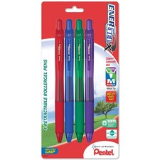 EnerGel X Roller Gel Pens Assorted Colors 0.7mm Fast Drying Smooth Writing 4 ...