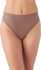 b.tempt'd Women's Nearly Nothing Hi Waist Thong Panty, Peppercorn, Small