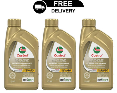 Castrol EDGE Extended Perf 5W-30, 1 Quart (3 packs ) Full Synthetic Motor Oil