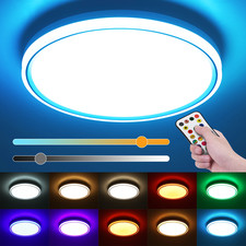 28Watt RGB LED Ceiling Light 30cm Dimming With Remote Control Adjustable Bedroom