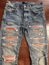 Amiri MX1 Thrasher Orange Bandana Size 31