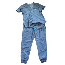 Figs Technical Collection Scrub Set XL Graphite Grey V-Neck Jogger Pants FIONx