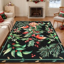 Christmas Living Room Area Rug 5x7 Non Slip, Washable Soft Holiday Bedroom