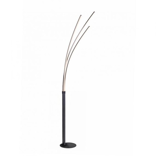 Bogenleuchte Metall LED 215 cm hoch XXL Schwarz 3000 K Stehlampe Wohnzimmer - Bild 1 von 7