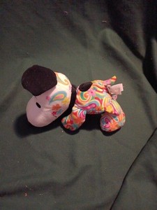 Hallmark Peanuts Floppy Snoopy Flower Power Psychedelic Paisley 10” Plush