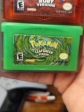 Nintendo Game Boy Advance GBA Pok mon Leaf Green Version Video Game Cartridge