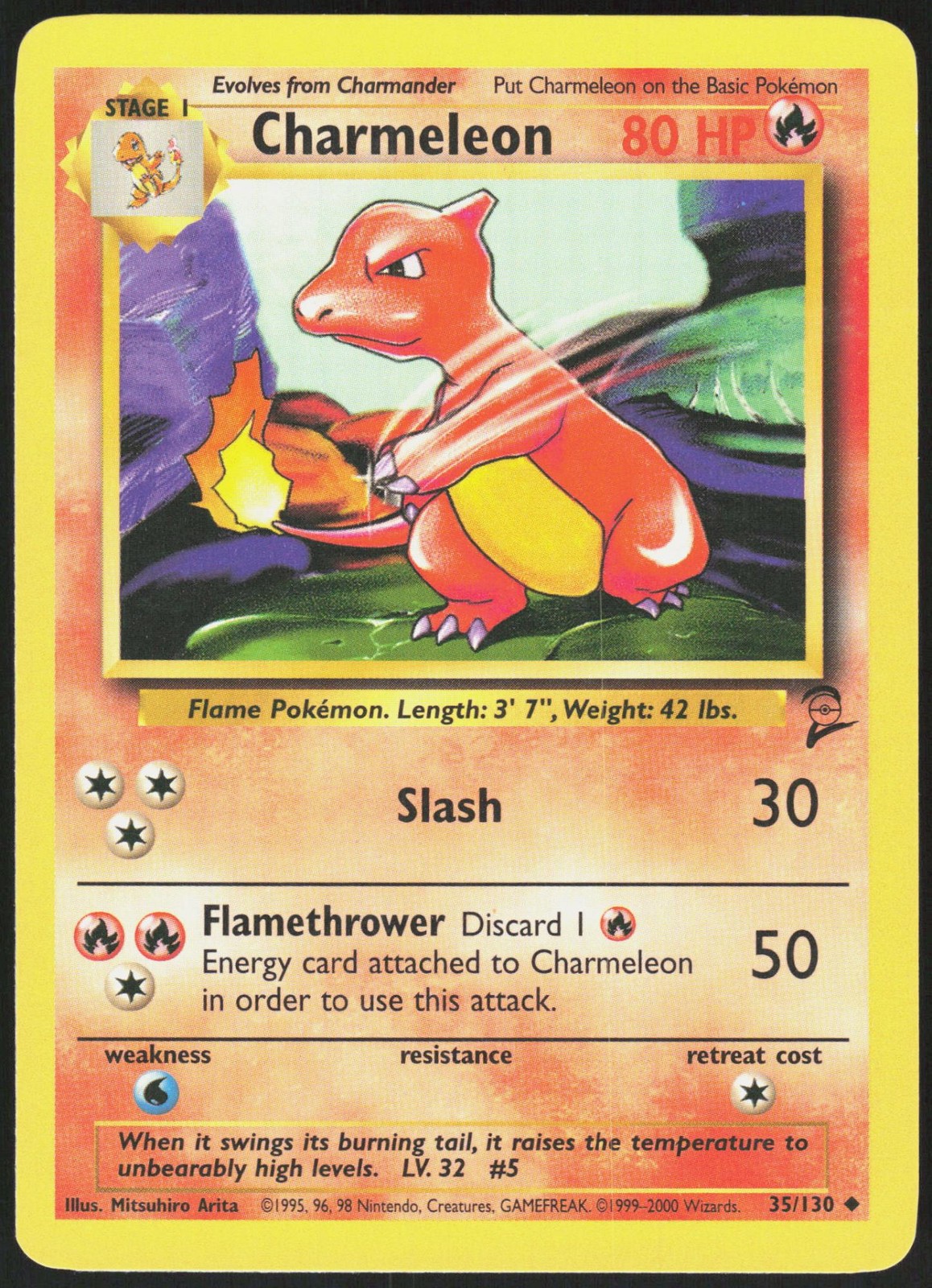 Base Set 2 Charmeleon 35/130 Uncommon Pokemon LP