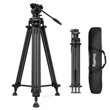 73''/185cm Carbon Fiber Heavy Duty Video Tripod, Max Load 10kg 22lbs , Fluid...