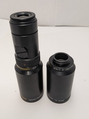 Melles Griot Macro Invarigon 1X ELWD Lens Pair w/ Object-Space f/Number Ring