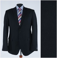 Mens Striped Blazer 44L UK Size S.OLIVER Brown Wool Sport Coat Jacket