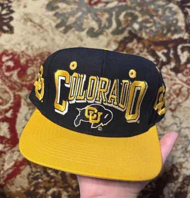 Vtg 90s Colorado Buffaloes Top Of The World Spellout Wool Blend SnapBack Hat NWT