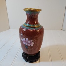 黄铜蓝色中国古董花瓶| eBay
