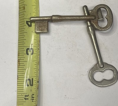 2 Skelton Keys Uncut Common 1/2  X 1/2  2.5 Stop Locksmith Bit Old Key Post Iron