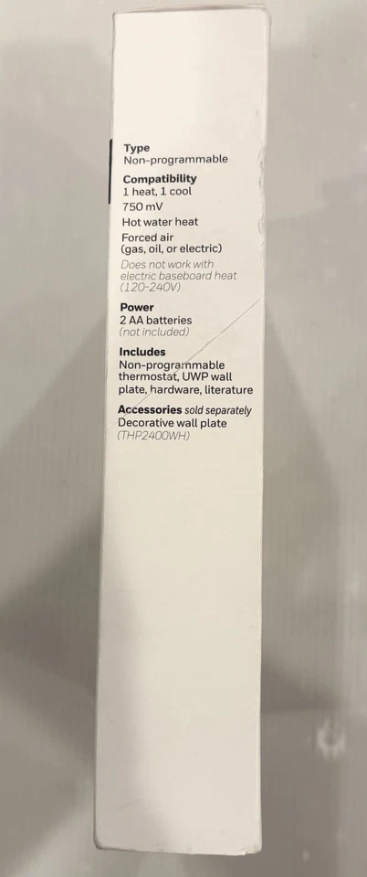 Honeywell Thermostat X1N Digital Non-Programmable Thermostat White Brand New - Image 3 of 4