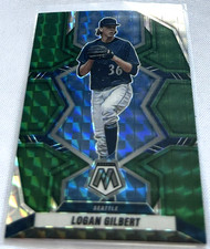 2022 Panini Mosaic Baseball Logan Gilbert Seattle Mariners Green Mosaic Prizm