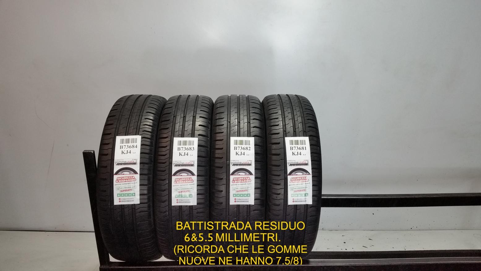 GOMME USATE 165/60R15 77H CONTINENTAL C.E.CONTACT 5 PNEUMATICI USATI B73684