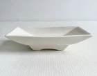 Vintage Matte White McCoy Ikebana MCM Rectangle Footed Ceramic Planter Vase 1602