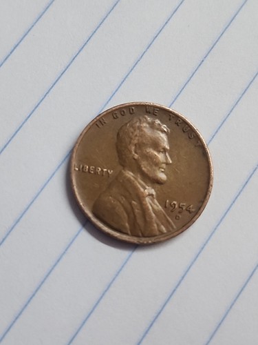 1954 D Wheat Penny, L on rim. - Picture 1 of 16