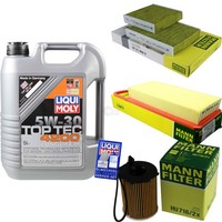 Inspektionskit Filter Liqui Moly ÖL 5L 5W-30 FüR CitroëN C3 Ii Peugeot 207 Wa_