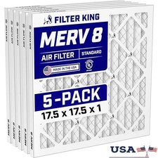 MERV 8 Pleated Air Conditioner Filters 5 Pack Made in USA Easy Installation