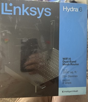 Linksys Hydra 6 Dual-Band Mesh AX3000 Wi-Fi 6 Router - Black New In Sealed Box