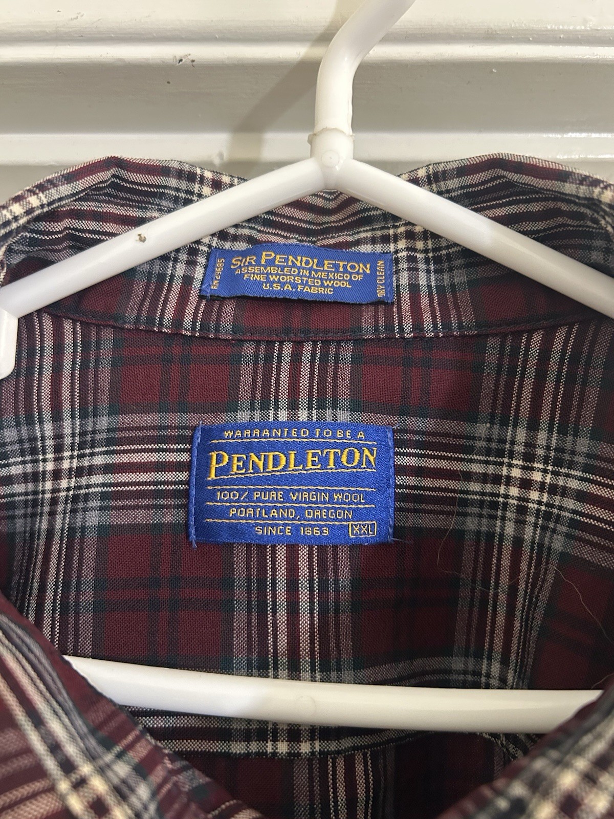 Pendleton Sir Pendleton Plaid Wool Button-Down Sh… - image 2