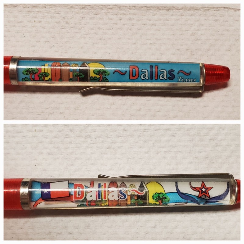 Vintage Floater Pen, Texas, Dallas Texas,  Floaty Pen