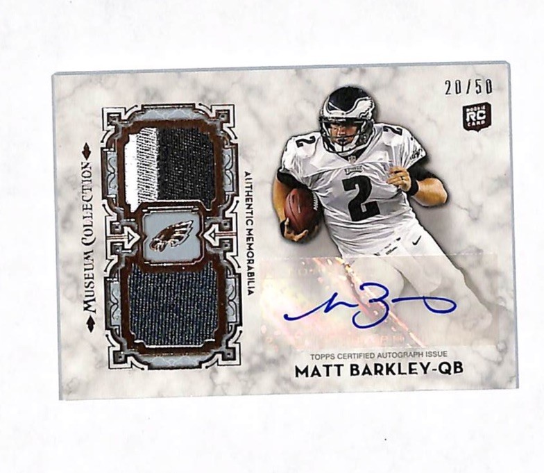 Matt Barkley Topps Museum Collection Signature Swatches Dual Relic Autograph #MB Base