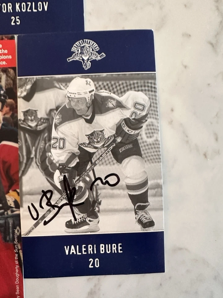 Lote automático Panthers - Programa Copa Stanley 1996 + 12 tarjetas automáticas Bure Kozlov Payer Foto 3 de 4