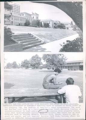 1972 Public Schools Property Tax Bedrock America Local Government Wirephoto 8x10