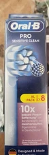 Oral-B Pro Sensitive Clean Replacement Brush Heads 8 Pack Electric Open box