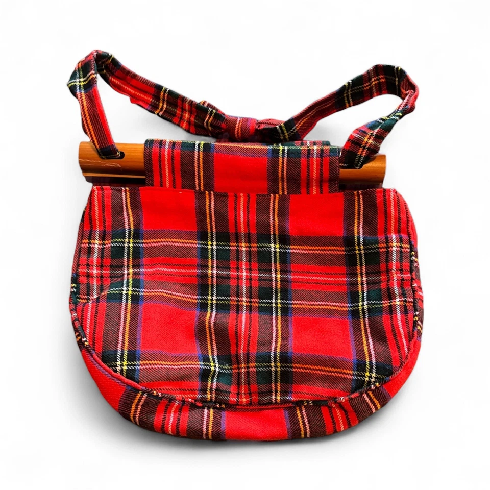 Cartera vintage Smith Bermuda Royal Stewart tartán, ambiente preppy y navideño  Foto 2 de 4