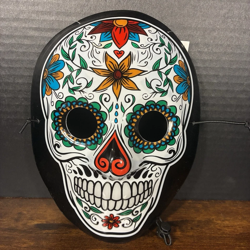 Halloween Catrina Mask,Hat Headband Veil, Catrin Skull Face Mask Day Of The Dead - Image 2 of 4