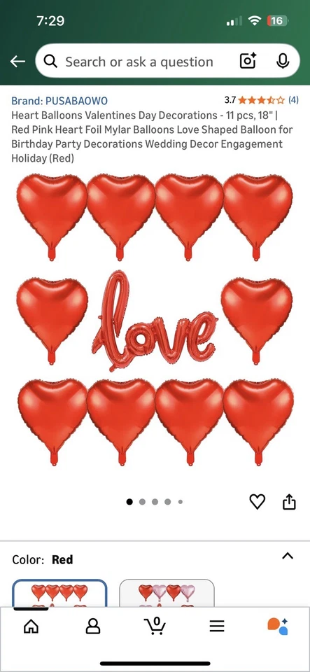 24 包每个包含 10 心形气球和一个爱情气球。 全新 — 第 2/2 张图片