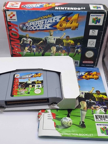 Nintendo 64 N64 International Superstar Soccer 64 Soccer ran Sat.1 Konami