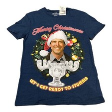 Merry Christmas Let's Get Ready to Stumble National Lampoons Holiday T-Shirt Tee
