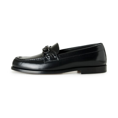 Valentino Garavani Men's VLogo Chain Black Leather Loafers