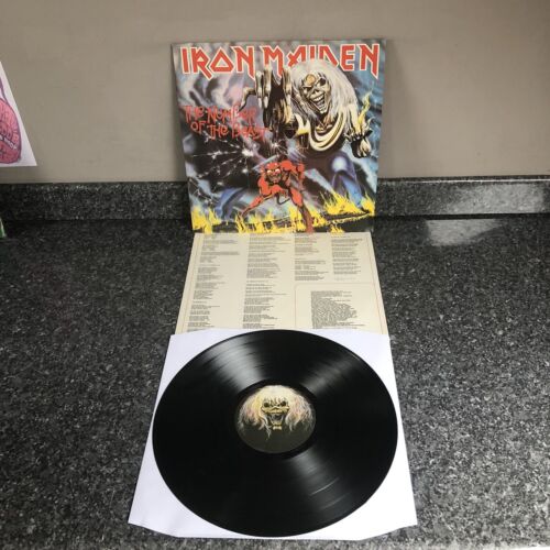LP VINYL IRON MAIDEN THE NUMBER OF THE BEAST EMC 3400 UK 1ST PRESS 1982 NM-/NM-