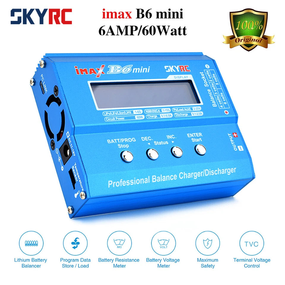 SKYRC IMAX B6 EVO B6 V2 B6 Mini B6AC V2 LiPo Battery Balance Charger Discharger - Image 3 of 4